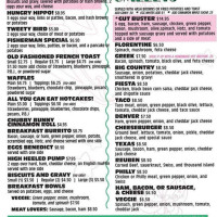 Wacky Knacky Diner menu