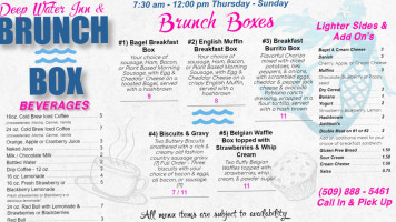 Brunch Box menu