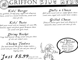 The Griffon Gastropub menu