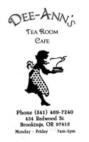 The Tea Room menu