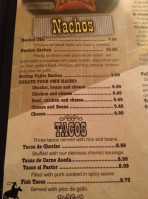 El Jinete Mexican menu