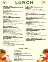 El Guero Loco Mexican menu