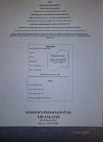 Ianazone's Homemade Pizza menu