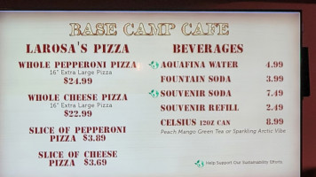 Base Camp Café menu