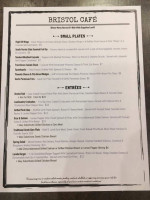 The Bristol Cafe Catering menu