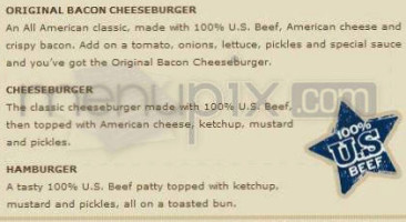 A W All-american Food menu