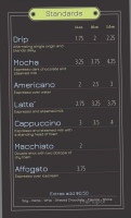 Rogue Coffee Roasters menu