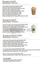 Starbucks Corporation menu