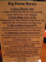 Big Horse Brew Pub ( Fire) menu