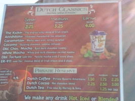 Dutch Brothers Coffee menu