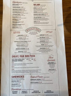 Tony C's Pizza Beer Garden menu