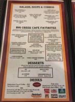 Big Creek Cafe Llc menu