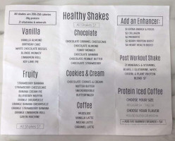 North State Nutrition menu