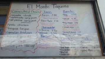 El Monte Taqueria menu