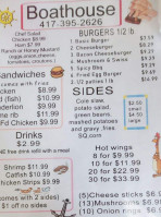 Rich Hill Cafe menu