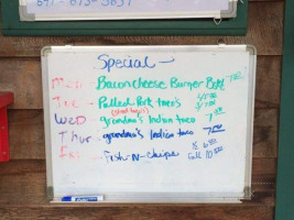 Grandmas Snack Shack menu