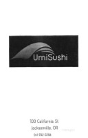 Umi Sushi menu