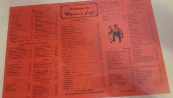 Mague's Cafe menu