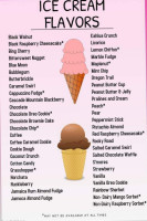 Bj's Ice Cream Parlor menu