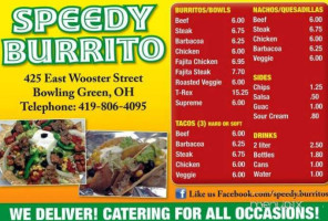 Speedy Burritos menu
