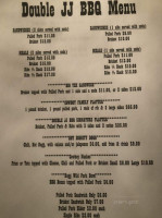 Double Jj Bbq menu