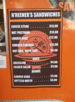 N'reener's New York Style Sandwiches menu