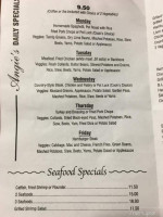 Angie's Family menu