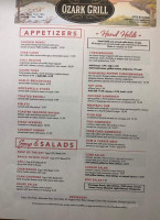 Ozark Grill menu