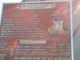 Dutch Brothers Coffee menu