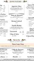 Tequila Lopez Mexican menu