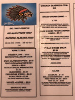 Big Chief Drive-in menu