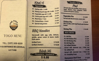Pho Ever menu