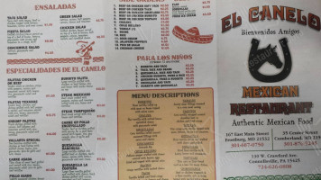 El-canelo menu