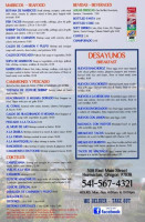 Mariscos Manzanillo menu