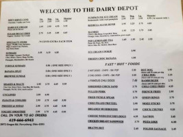 Rudy's Dairy Bar menu