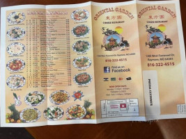 Oriental Gardens menu