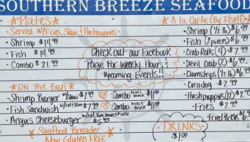 Southern Breeze Seafood menu