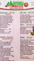 Montero Tacos Y Tortas menu