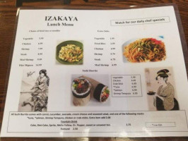 Izakaya Japanese Food Sushi menu