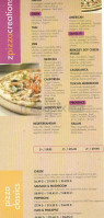 Z Pizza menu