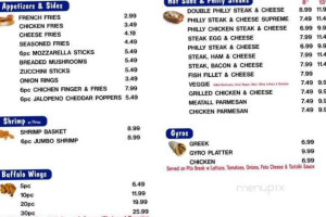 Philly Subs And Wings menu