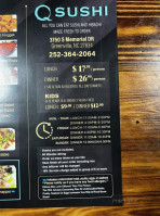 Thai Kitchen Sushi menu
