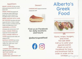 Alberto's Greek Food menu