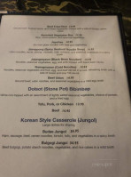 Han Korean Cuisine menu