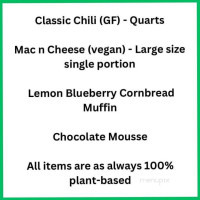 The Greenhouse Cafe menu