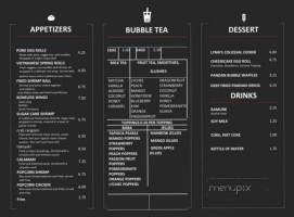 Temptasians menu