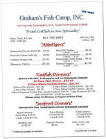 Graham's Fish Camp menu