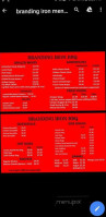 Branding Iron Bbq menu