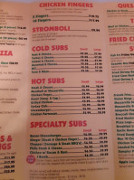 Chop's Shop Pizzeria menu