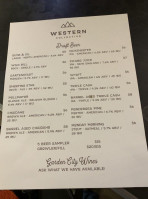 Western Collective menu